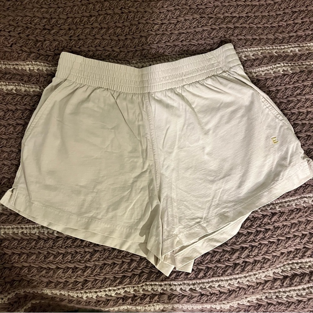 Everlane Organic Pull On Off-White Lounge Shorts